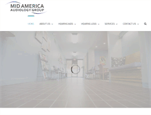 Tablet Screenshot of midamericaaudiologygroup.com
